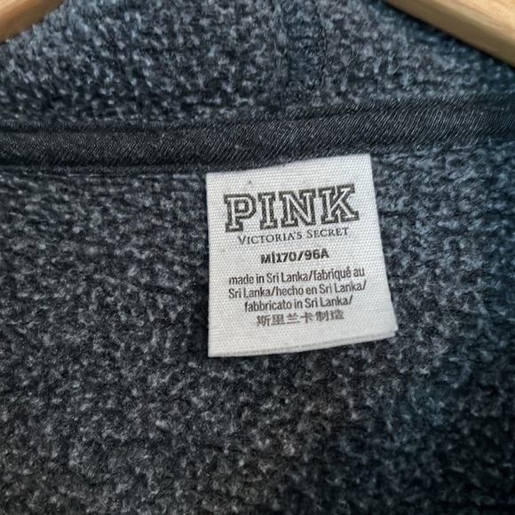 PINK Victorias Secret graphic Zip Up Hoodie Size Medium - Picture 3 of 4